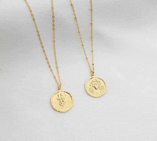 Gold Plated Zodiac Sign Necklace